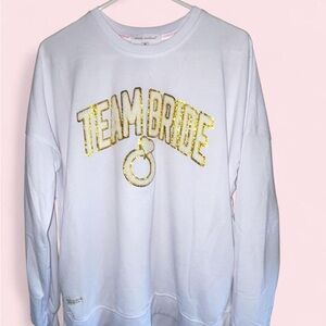 Simply Southern White Sweatshirt with Gold Sequin Lettering
